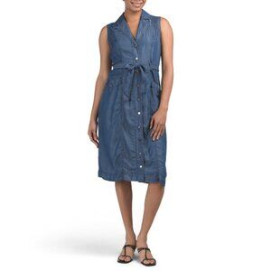 CYRUS Storm Denim Midi Shirt Dress